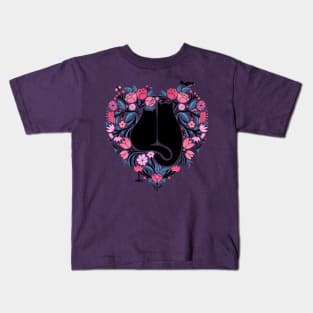 I Heart Cats and Flowers Kids T-Shirt